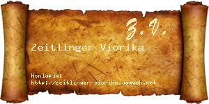 Zeitlinger Viorika névjegykártya